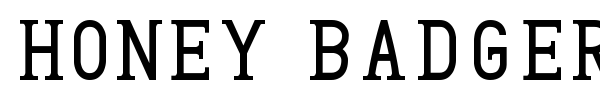 Honey Badger font preview